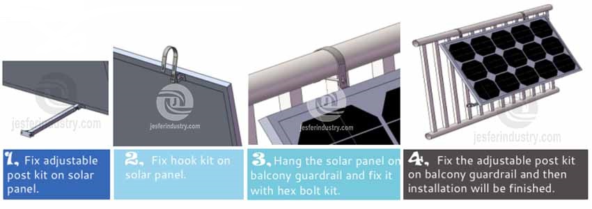 Angle réglable solaire pour balcon