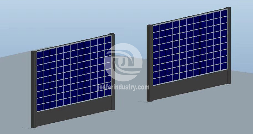 kit de support de clôture photovoltaïque pour autoroute