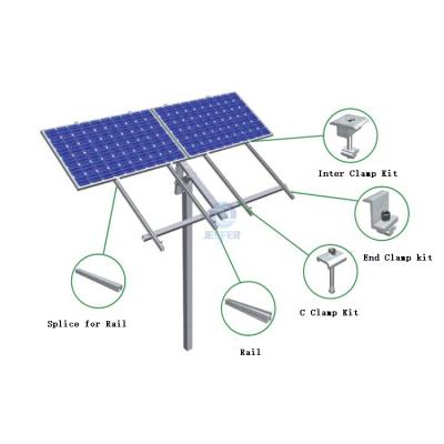 panneaux solaires tableau support de montage au sol unipolaire